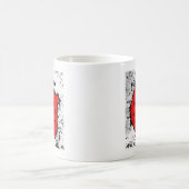 母は解剖学的ハートがある コーヒーマグカップ (中央)