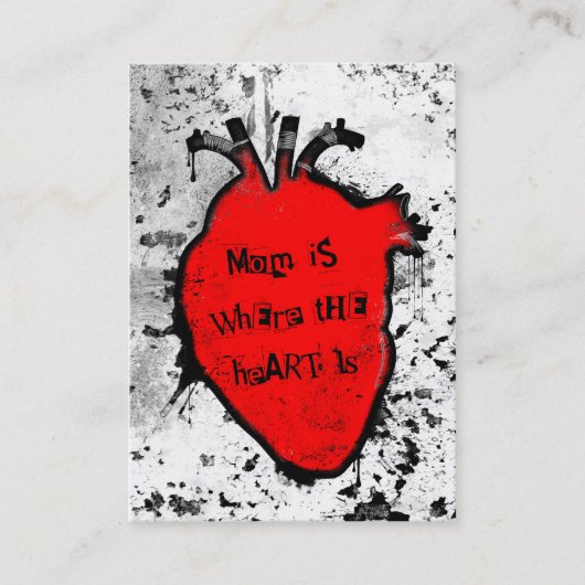母は解剖学的ハートがある コーリングカード (正面)