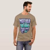 母は誕生日の人魚の母マーメイドママおもしろい Tシャツ (正面フル)