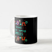 母は逆さまにスペルWOW母の日のギフトを返した コーヒーマグカップ (正面左)
