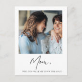 母は通路の母の花嫁を歩いてくれる ポストカード (正面)