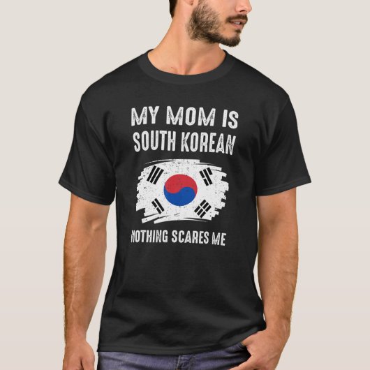 母は韓国人 韓国 Pride フラグ ヘリ Tシャツ (正面)