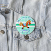 母は馬ロッカーベビシャワーボタン 缶バッジ (インサイチュ)