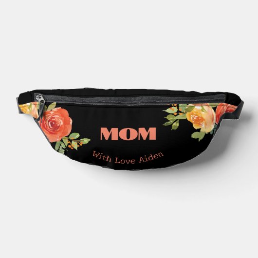 母は黒い水の色のフローラ ファニーパック (レイダウン)