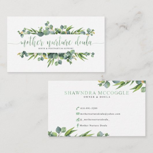 母はDoulaを育てります 名刺 (正面/裏面)