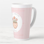母へのギフト,最高の母,Pinkチェック柄 カフェラテマグ (右アングル)