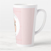 母へのギフト,最高の母,Pinkチェック柄 カフェラテマグ (右)