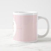 母へのギフト,最高の母,Pinkチェック柄 ジャンボコーヒーマグカップ (右)