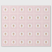 母へのギフト,最高の母,Pinkチェック柄 ラッピングペーパー (フラット)