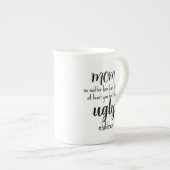 母へのコーヒーギフト ボーンチャイナマグカップ (正面右)