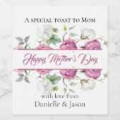 母へのトーストフローラ母の日ワインラベル ワインラベル (シングルラベル)