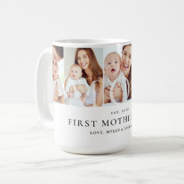 母へのプレゼント 初めての母の日フォトコラージュ コーヒーマグカップ