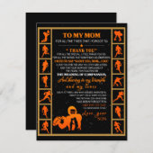 母へのプレゼント, 母と息子, アイスホッケー母 招待状 (正面/裏面)