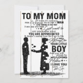 母への可愛い息子 |素敵な家族の贈り物 シーズンカード (正面)