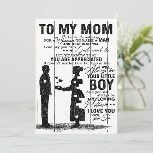 母への可愛い息子 |素敵な家族の贈り物 シーズンカード (スタンド正面)