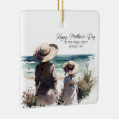 母への幸せな母独身のの日 セラミックオーナメント (右)
