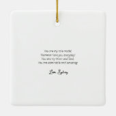 母への幸せな母独身のの日 セラミックオーナメント (裏面)