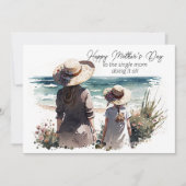 母への幸せな母独身のの日 ノートカード (正面)