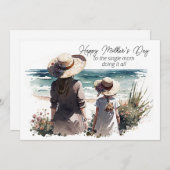母への幸せな母独身のの日 ノートカード (正面/裏面)