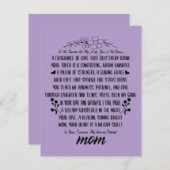 母への心からのトリビュート シーズンカード (正面/裏面)