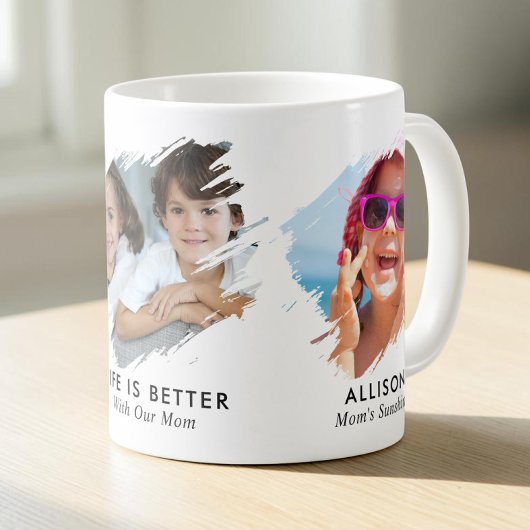 母への思い出3枚の写真 コーヒーマグカップ
