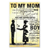 母への息子、母への贈り物、母の日の贈り物アイディア フォトプリント            (正面)