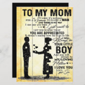 母への息子、母への贈り物、母の日の贈り物アイディア メニュー (正面/裏面)