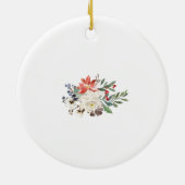 母への愛する思い出の中でオーナメントクリスマスプレゼント セラミックオーナメント (裏面)