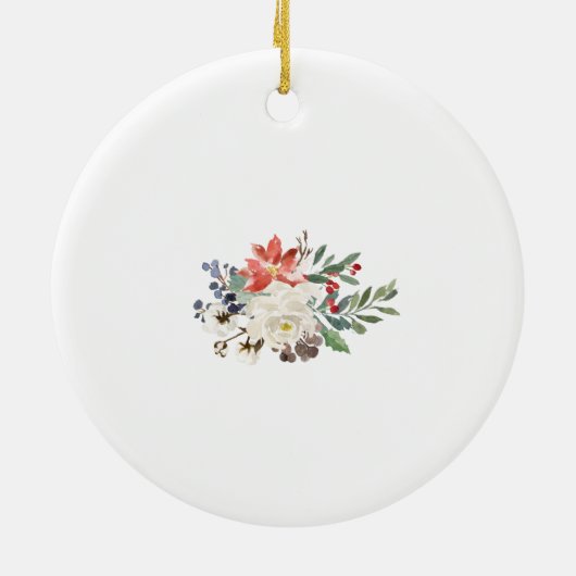 母への愛する思い出の中でオーナメントクリスマスプレゼント セラミックオーナメント (裏面)