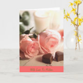 母への愛と カード (黄色い花)