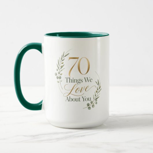 母への愛を70の言葉で マグカップ (左)