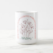 母への愛情が花開く コーヒーマグカップ (中央)