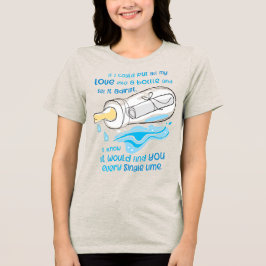 母への愛、子供からのメッセージ入りボトル トライブレンドTシャツ