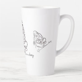 母への愛Tシャツ 美しいデザイン カフェラテマグ