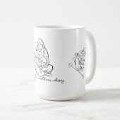 母への愛Tシャツ 美しいデザイン コーヒーマグカップ (正面右)