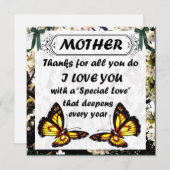 母への感謝を伝える母の日カード シーズンカード (正面/裏面)