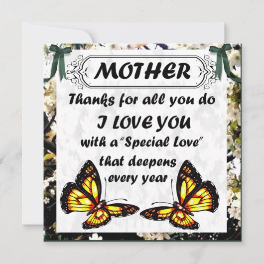 母への感謝を伝える母の日カード シーズンカード (正面)