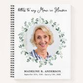 母への手紙の天国カスタム写真の悲しみ ノートブック (正面)