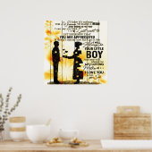 母への手紙の息子よ、家族からの贈り物よ。 ポスター (キッチン)