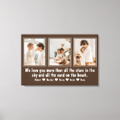 母への手紙パーソナライズされたカスタム家族のコラージュ キャンバスプリント (正面)