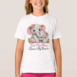 母への最初の象デザイン 母の日ギフト Tシャツ