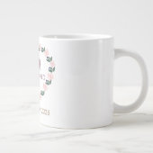 母への朝の愛 芍薬ハート ジャンボコーヒーマグカップ (右)