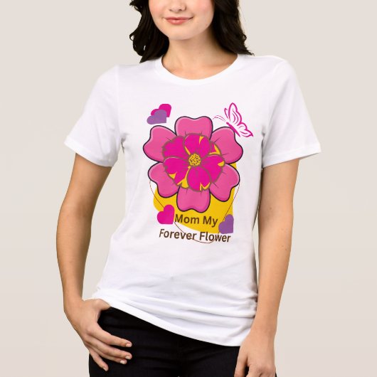 母への永遠の花デザイン トライブレンドＴシャツ (正面)