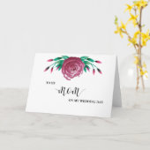 母への結婚式の日のカード カード (黄色い花)