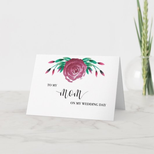 母への結婚式の日のカード カード (正面)