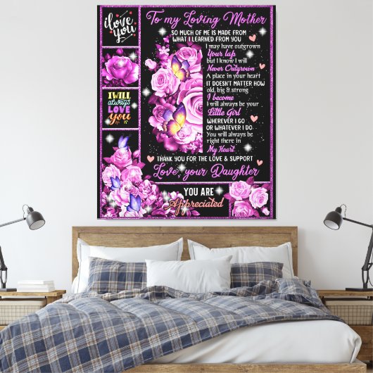 母への誕生日ギフト愛ママ贈り物アイディア キャンバスプリント (インサイチュ (寝室))