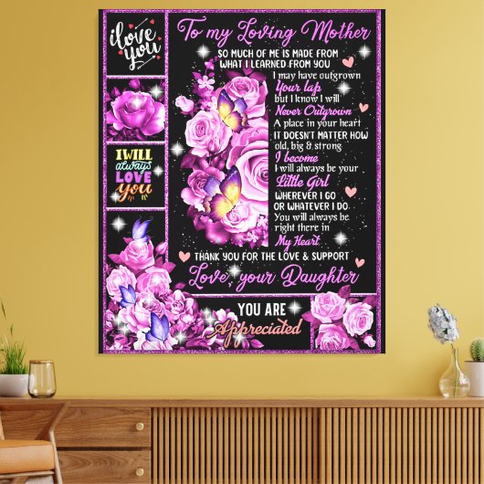 母への誕生日ギフト愛ママ贈り物アイディア キャンバスプリント (インサイチュ (リビング))