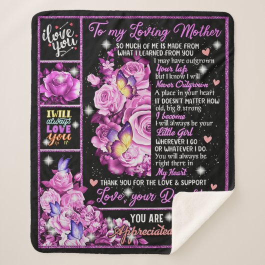 母への誕生日ギフト愛ママ贈り物アイディア シェルパブランケット (正面)