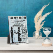 母への贈り物にママへの特別な手紙 フォトプラーク (側面)