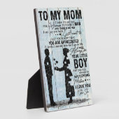 母への贈り物にママへの特別な手紙 フォトプラーク (側面)